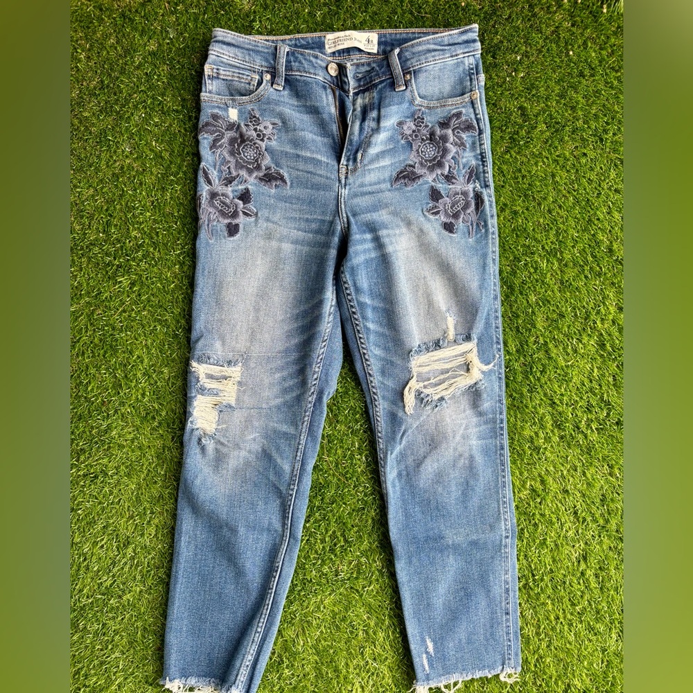 Embroidered Blue Jeans